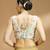 Floral printed self embroidered saree blouse