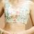 Floral printed self embroidered saree blouse
