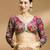 Self embroidered full sleeves v neck designer saree blouse