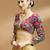 Self embroidered full sleeves v neck designer saree blouse