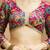 Self embroidered full sleeves v neck designer saree blouse