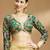 Self embroidered full sleeves v neck designer saree blouse