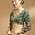 Self embroidered full sleeves v neck designer saree blouse