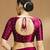 Wine side smocking stretchable satin silk blouse