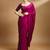 Wine side smocking stretchable satin silk blouse