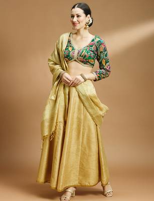 Self embroidered full sleeves v neck designer saree blouse 5