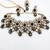 Grey stone kundan choker necklace set