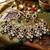 Grey stone kundan choker necklace set