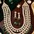 Kundan layered necklace set with green bead