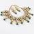 Green bead floral motif  necklace set