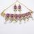 Purple stone kundan choker set with earrings