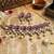 Purple stone kundan choker set with earrings