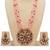 Pink multi-strand kundan pendant necklace set