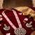 Pink multi-strand kundan pendant necklace set
