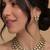 Gold triple strand teardrop kundan necklace set