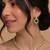 Emerald drop kundan solitaire necklace set