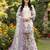 Off white printed pure cotton kurta trouser dupatta set