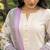 Off white printed pure cotton kurta trouser dupatta set