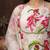 White printed polyester kurta trouser dupatta set