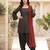 Black printed pure cotton kurta trouser dupatta set