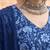 Blue printed pure cotton kurta trouser dupatta set