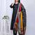 Black printed pure cotton kurta trouser dupatta set