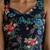 Navy blue printed pure cotton kurta trouser dupatta set