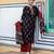 Black printed pure cotton kurta trouser dupatta set