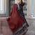Black printed pure cotton kurta trouser dupatta set