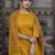 Mustard printed pure cotton kurta trouser dupatta set