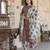 Maroon printed pure cotton kurta trouser dupatta set