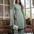 Green printed pure cotton kurta trouser dupatta set