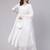 White printed pure cotton kurta trouser dupatta set