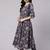 Blue printed pure cotton kurta trouser dupatta set