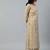 Cream printed pure cotton kurta trouser dupatta set
