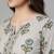 Grey printed pure cotton kurta trouser dupatta set