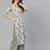 Grey printed pure cotton kurta trouser dupatta set