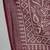 Burgundy printed pure cotton kurta trouser dupatta set
