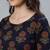 Blue printed pure cotton kurta trouser dupatta set