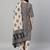 Black printed pure cotton kurta trouser dupatta set