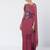 Magenta embroidered organza and chiffon corset drape saree set