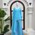 Sky blue faux georgette embroidered suit with bootcut palazzo