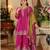Rani pink chinon embroidered top palazzo suit set