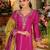 Rani pink chinon embroidered top palazzo suit set