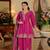 Rani pink chinon embroidered top palazzo suit set