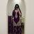 Deep purple georgette heavy embroidered palazzo suit set