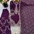 Deep purple georgette heavy embroidered palazzo suit set