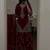 Wine maroon georgette heavy embroidered palazzo suit set