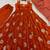 Orange doremon crush embroidered gown pant set