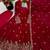 Wine maroon doremon crush embroidered gown pant suit